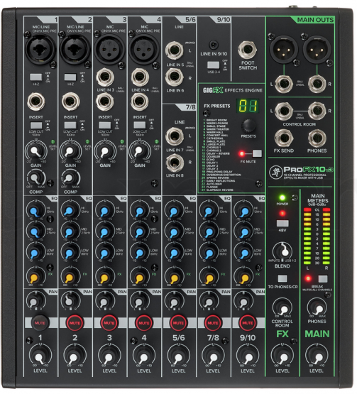 Mackie ProFX10 V3 - analoger 10-Kanal Mixer mit Effecten - Verfügbar