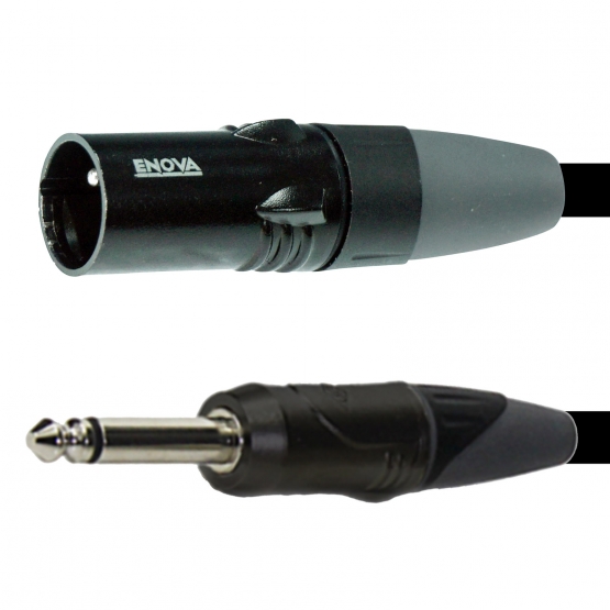 ENOVA XLR M auf Klinken 2 pin Kabel Analog & Digital 15 m