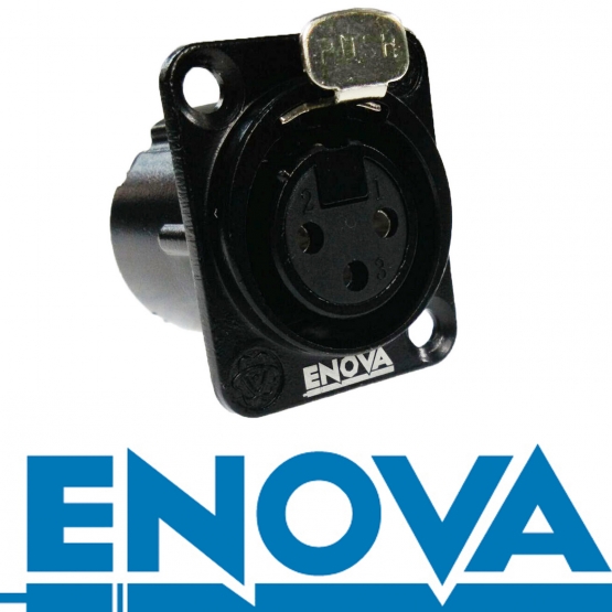 ENOVA XLR 3 pin weibliche Einbaubuchse Lötversion