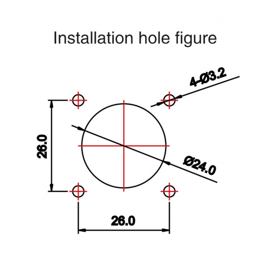 CNLINKO Power Einbaubuchse LP-24 Power 3pin female socket 500 V 25 A