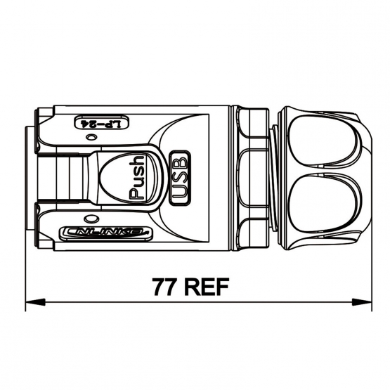 CNLINKO USB 3.0 Typ A Durchführung Einbau LP-24 Data USB3.0 socket
