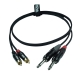 Enova 1 Meter Stereokabel cinch (RCA) - jack (TSR, Klinke)