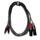 Enova 2 Meter Stereokabel cinch (RCA) - XLR male 3 pin