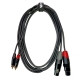 Enova 1 Meter Stereokabel cinch (RCA) - XLR female 3 pin