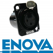 ENOVA XLR 3 pin weibliche Einbaubuchse Lötversion